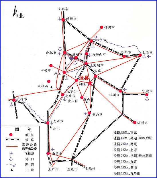 對(duì)外交通示意圖